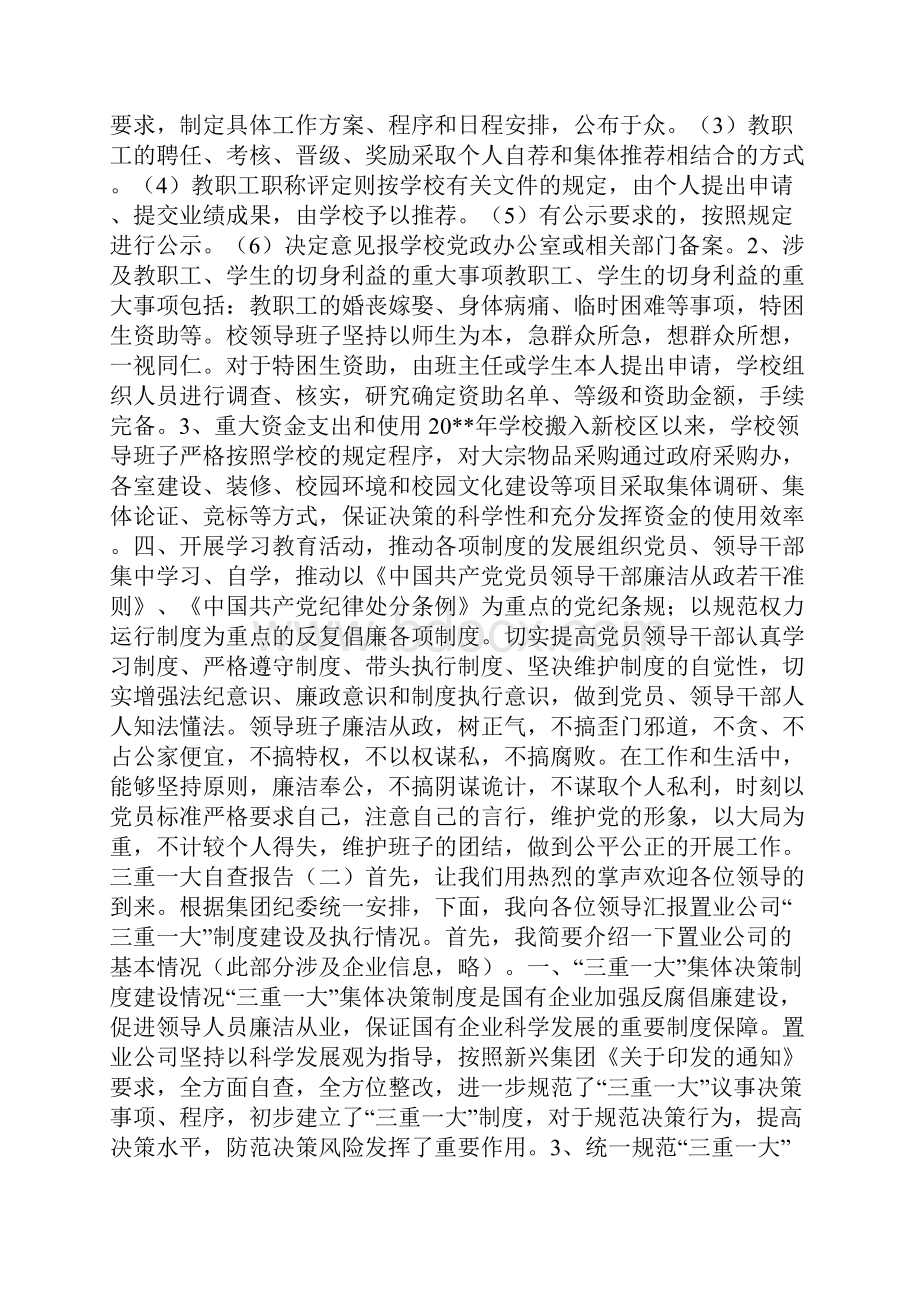 三重一大自查报告三篇.docx_第2页