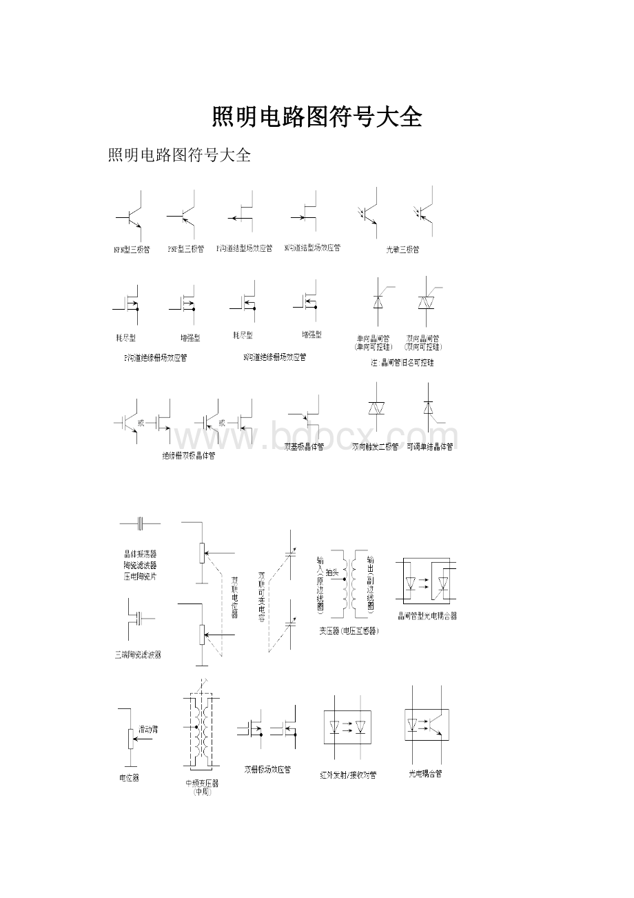 照明电路图符号大全Word格式文档下载.docx