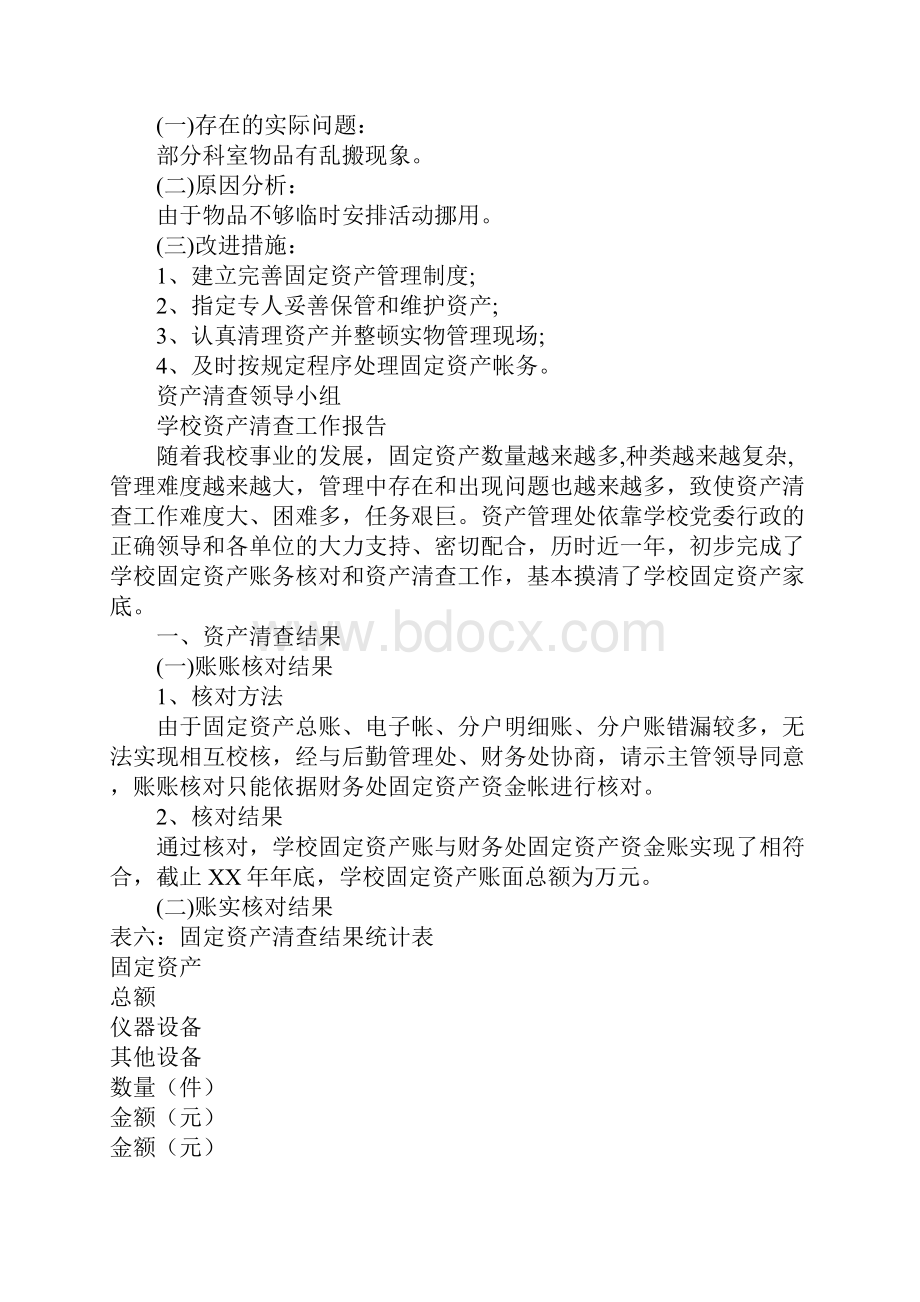 学校单位资产清查工作报告.docx_第2页