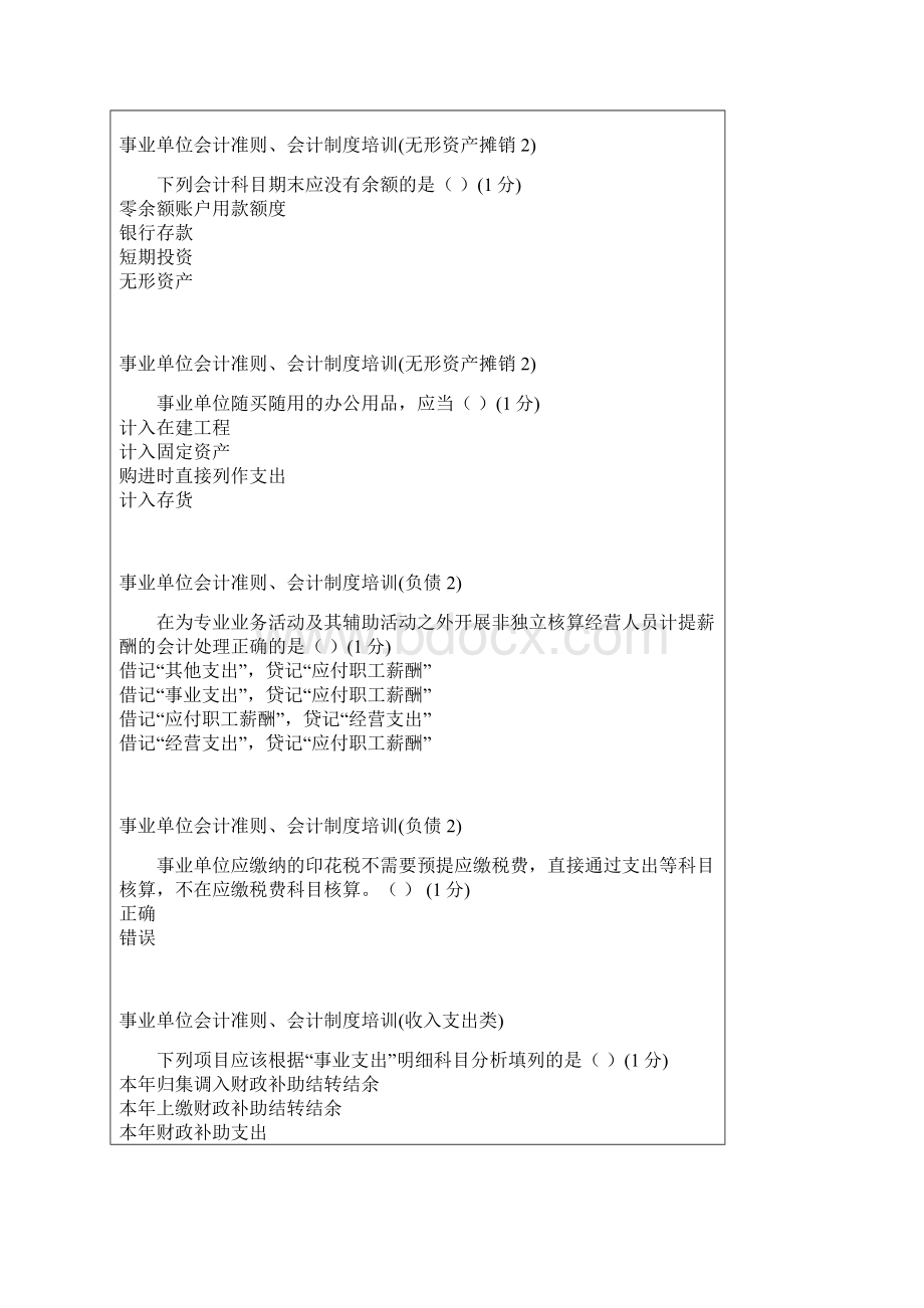 事业单位会计继续教育答题含答案.docx_第2页