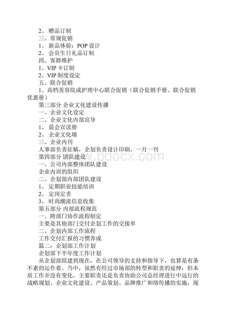 企划部年度工作计划总结.docx_第2页