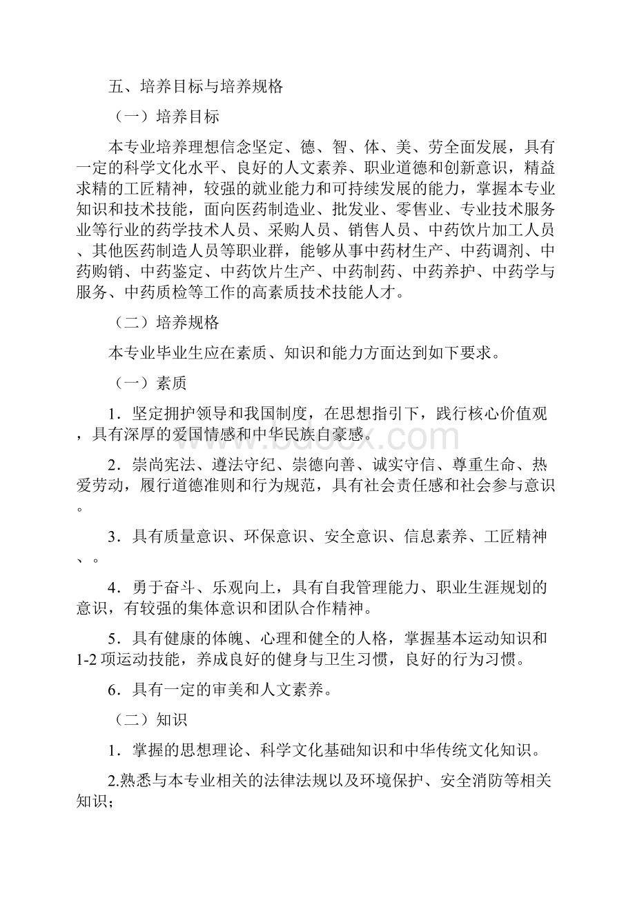 中药学专业人才培养方案版.docx_第2页