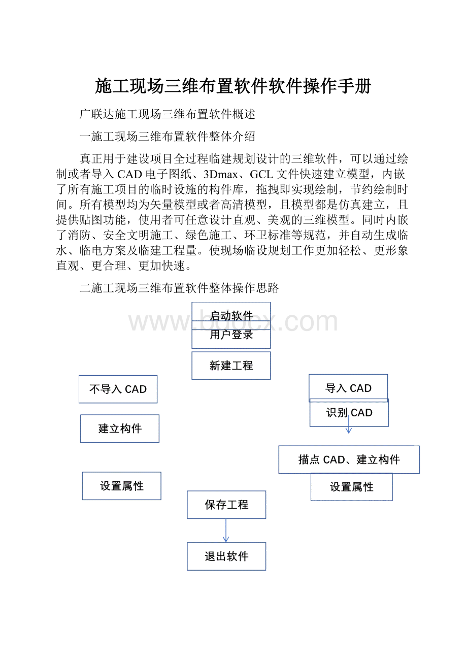 施工现场三维布置软件软件操作手册.docx_第1页