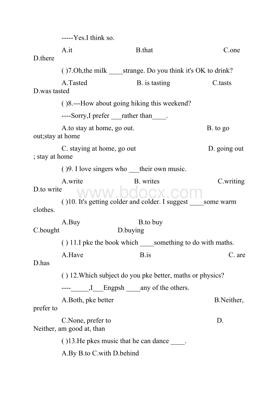 人教新目标九年级英语Unit10测试题15Word格式文档下载.docx_第2页