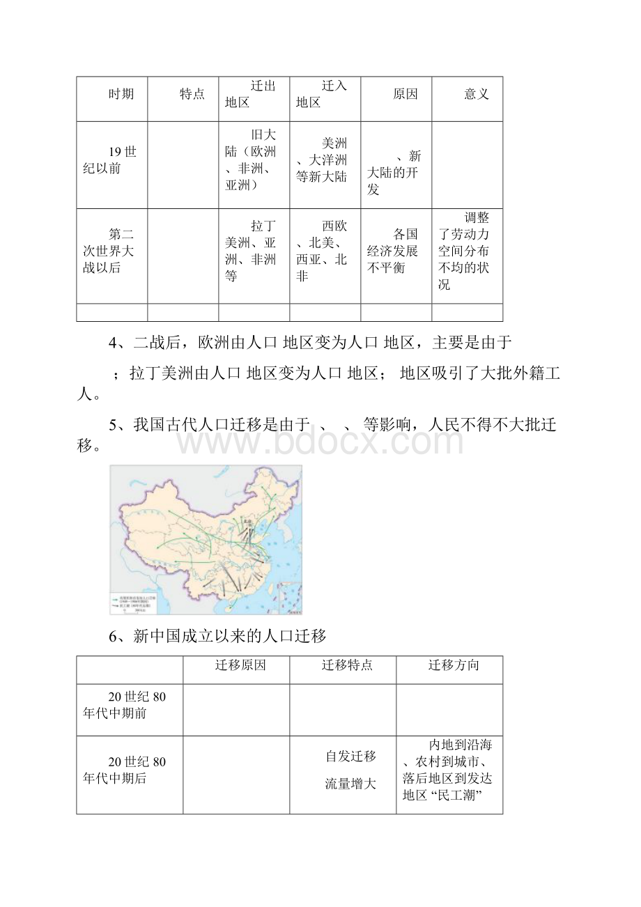 高一地理必修2复习提纲知识点填空.docx_第3页