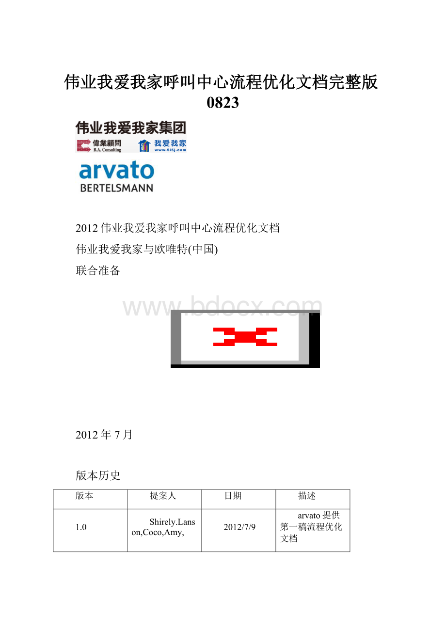 伟业我爱我家呼叫中心流程优化文档完整版0823.docx_第1页