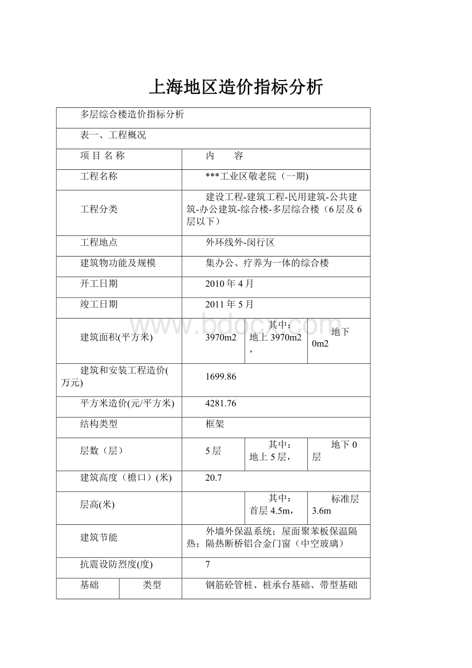 上海地区造价指标分析.docx_第1页