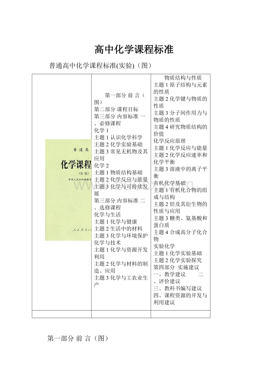 高中化学课程标准Word文档下载推荐.docx