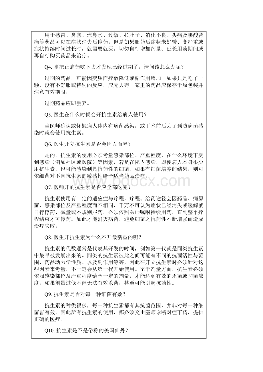 用药安全手册600题医药常识快问快答Word格式文档下载.docx_第3页