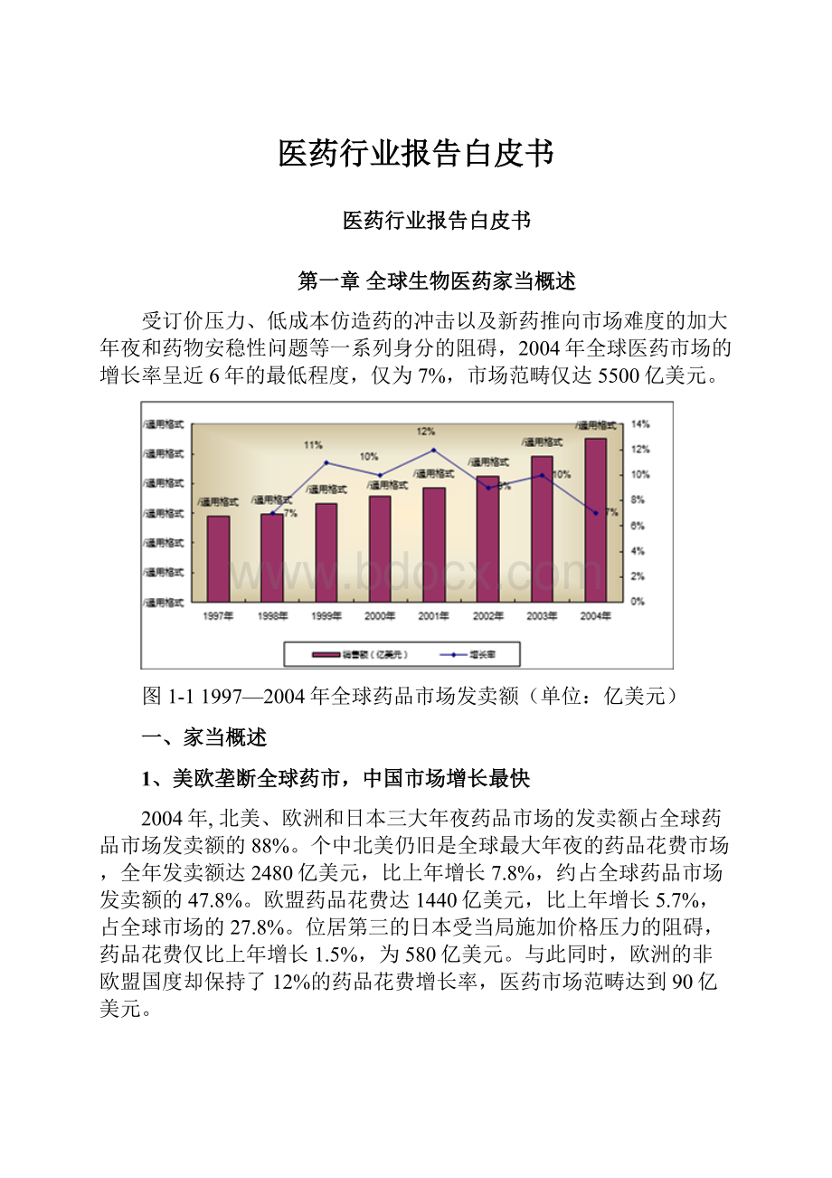 医药行业报告白皮书Word文档格式.docx