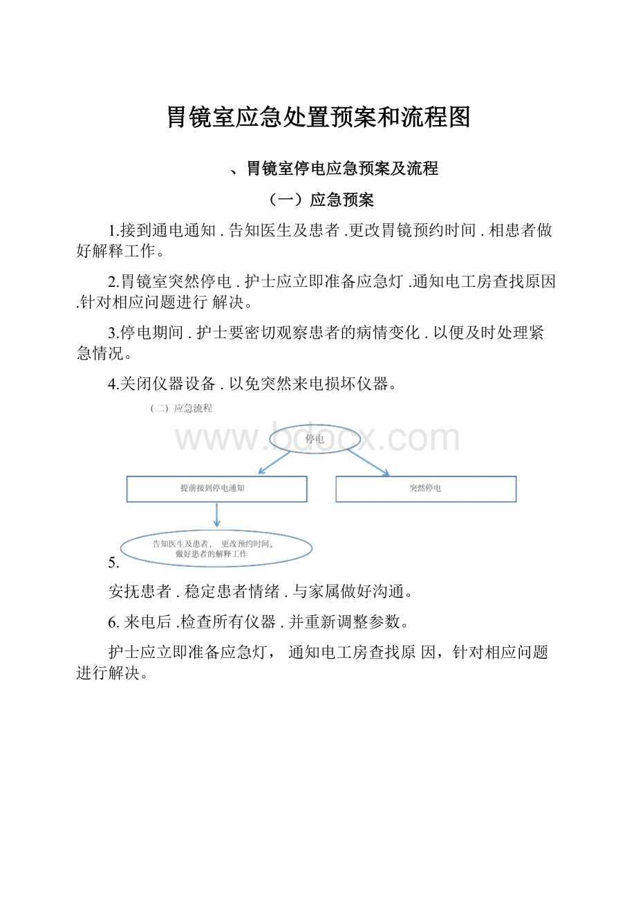 胃镜室应急处置预案和流程图.docx_第1页