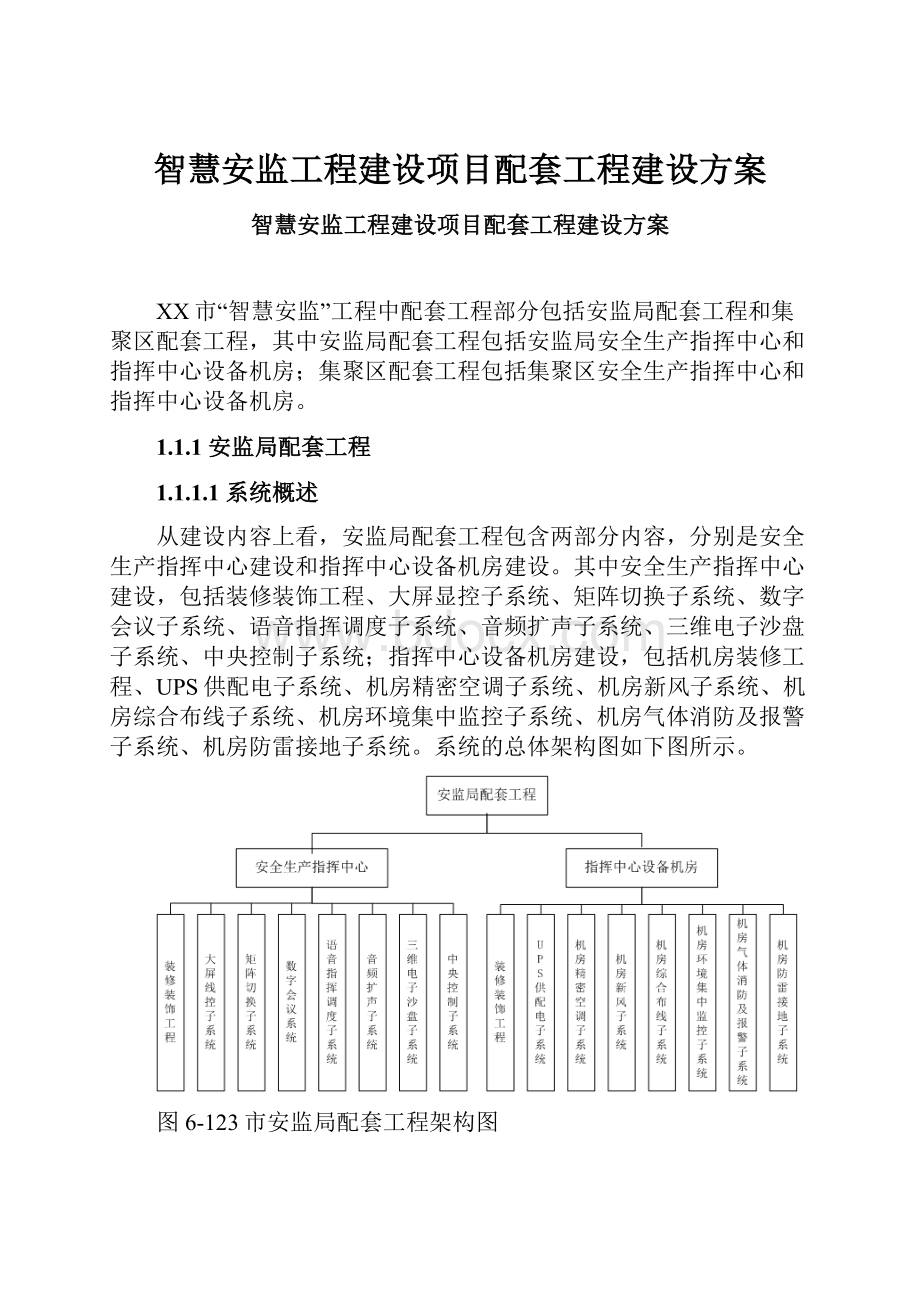 智慧安监工程建设项目配套工程建设方案Word格式文档下载.docx