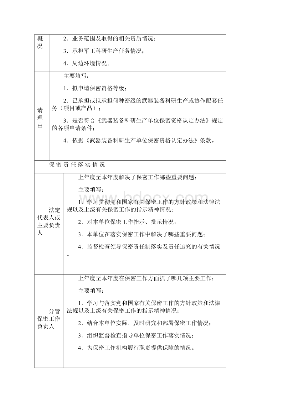 最新保密资格申请书Word文档下载推荐.docx_第3页