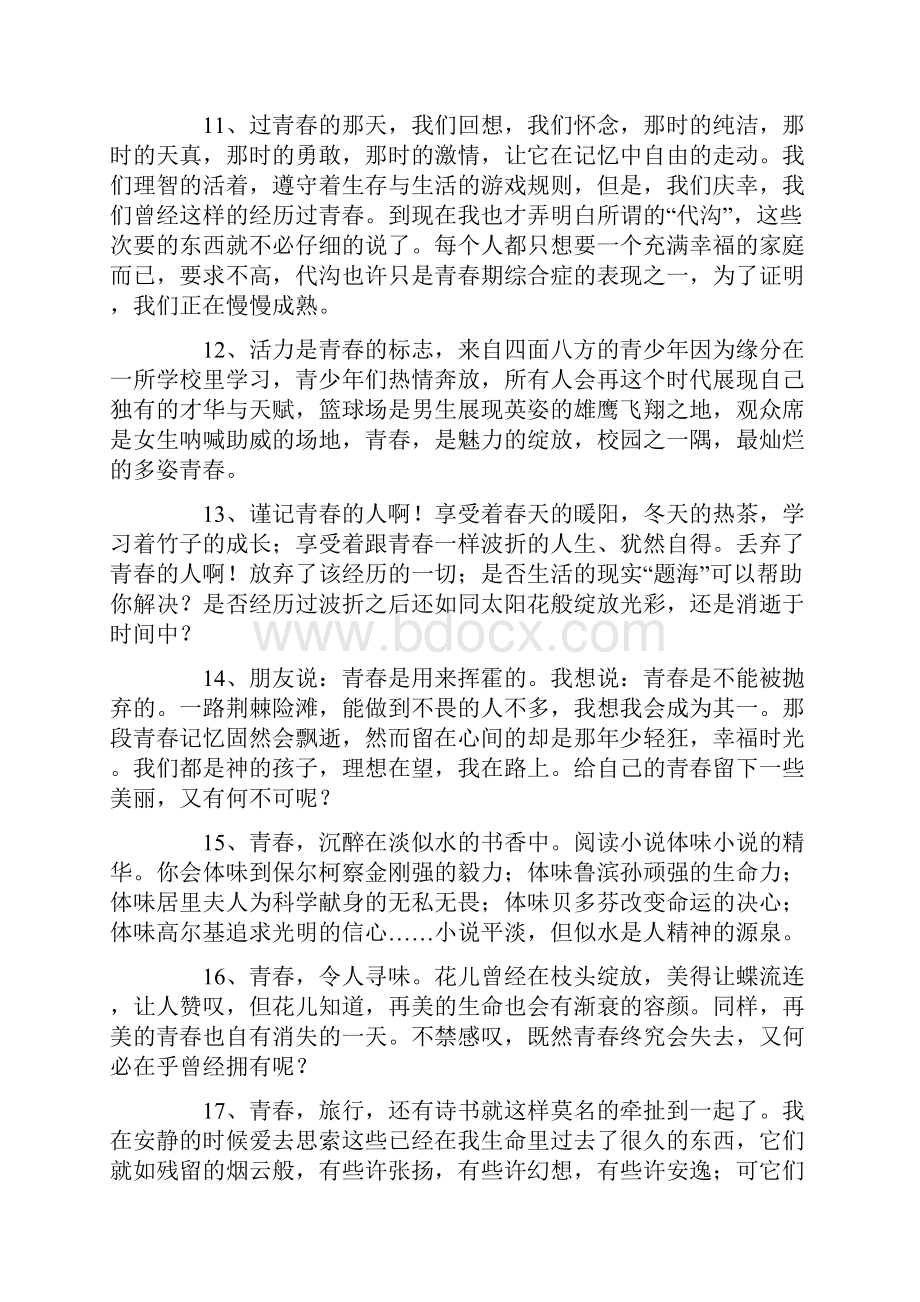 关于青春的好词好句Word文件下载.docx_第3页