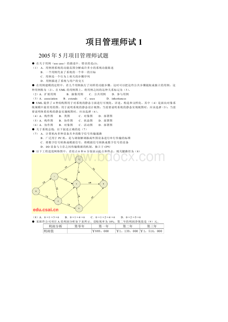 项目管理师试1.docx