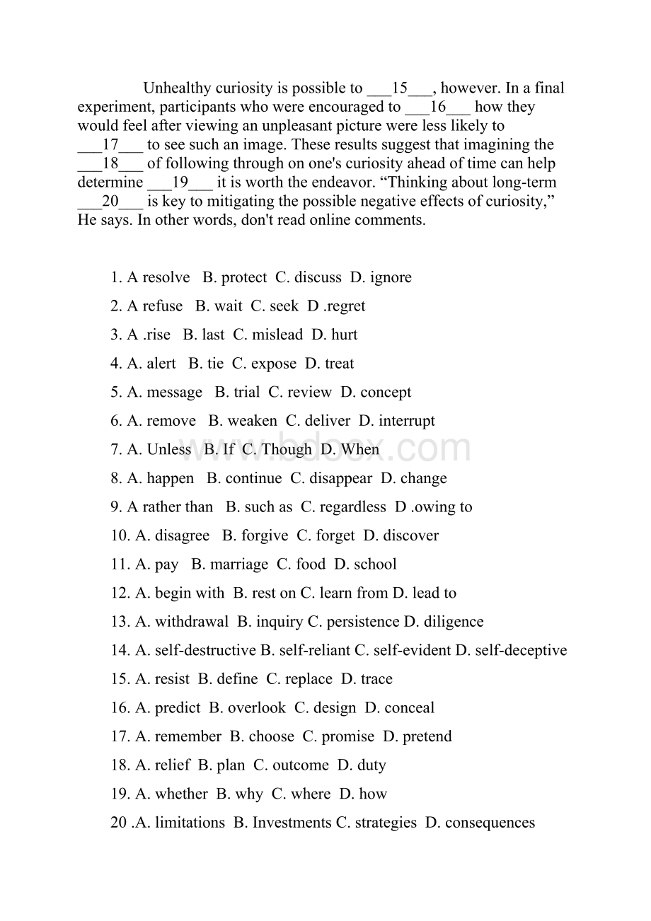 管理类联考英语真题+答案详解Word文档下载推荐.docx_第2页