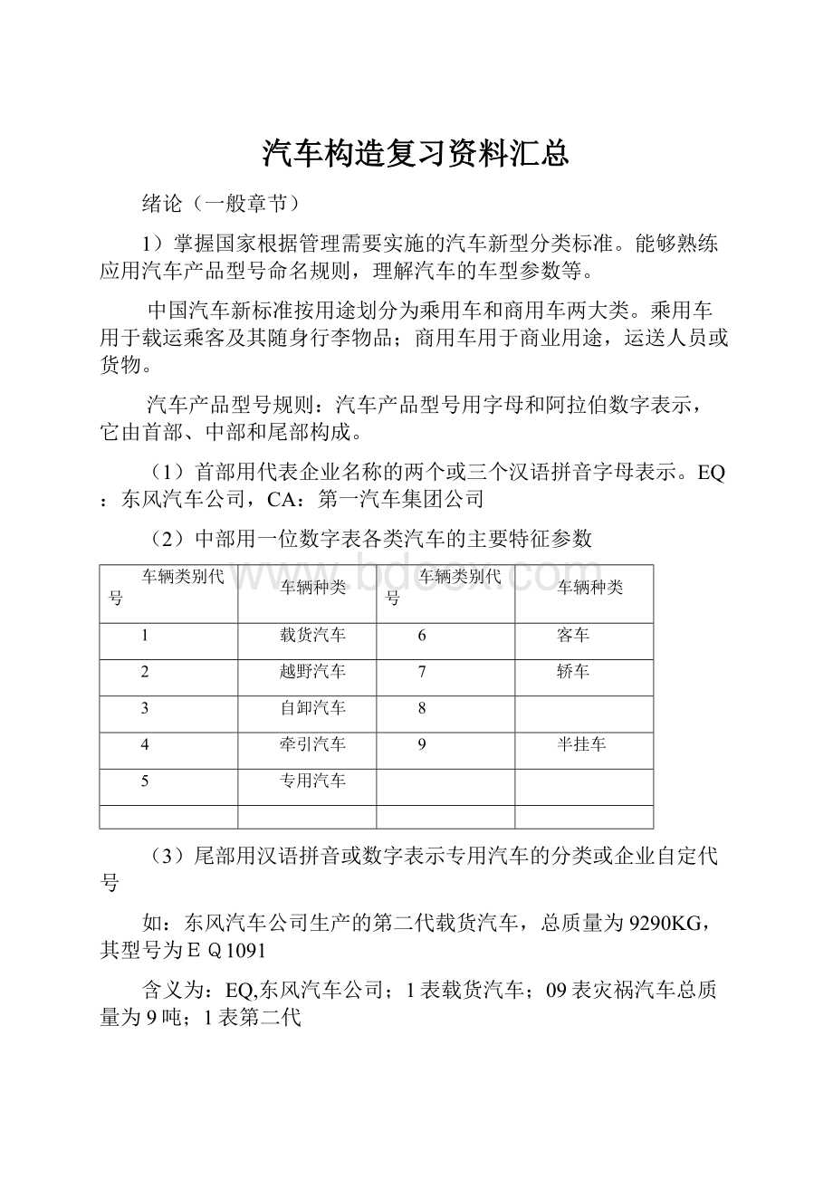 汽车构造复习资料汇总.docx