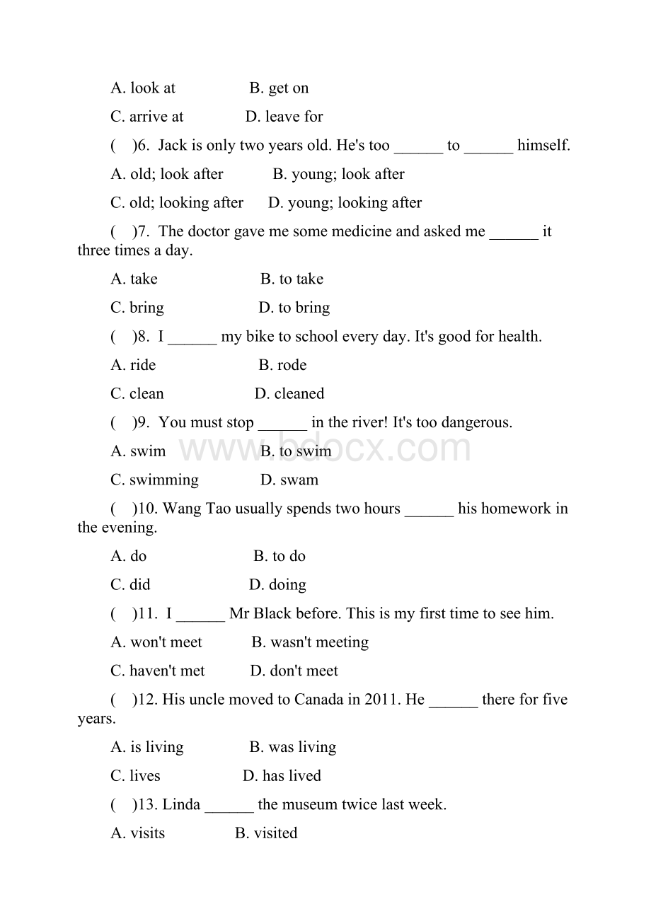 学年八年级英语下册Module4Seeingthedoctor练习题新版外研版20.docx_第2页