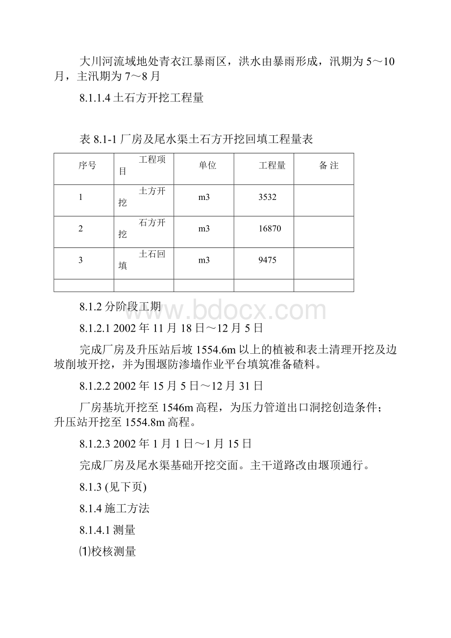 厂房及尾水渠的基础土石方开挖工程的施工Word文档格式.docx_第2页