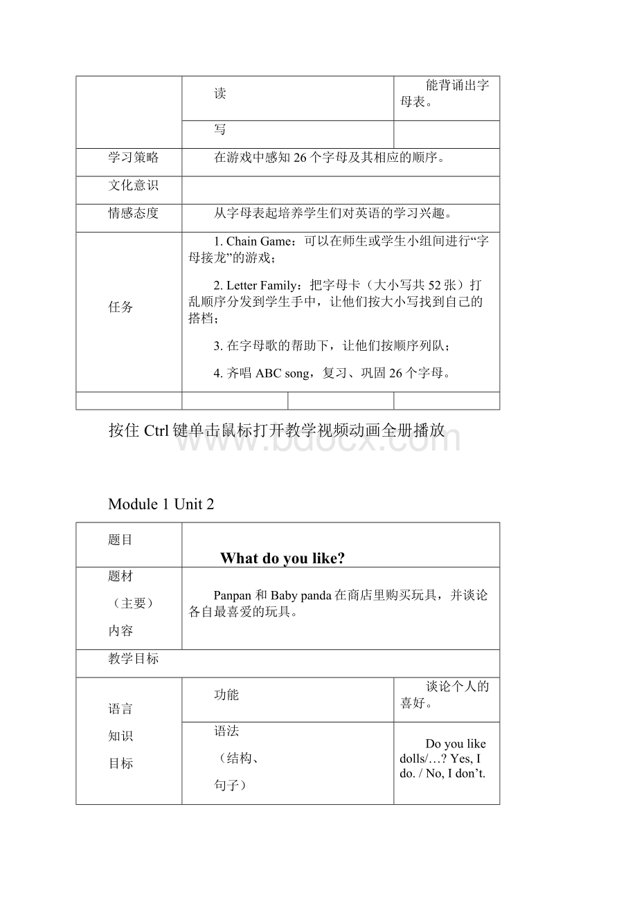 外研版小学英语二年级上册全册精品教案.docx_第2页