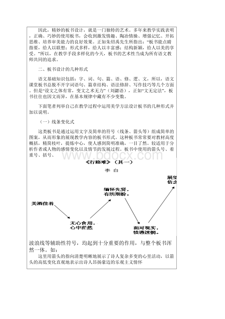 精选浅谈语文教学的板书艺术.docx_第3页