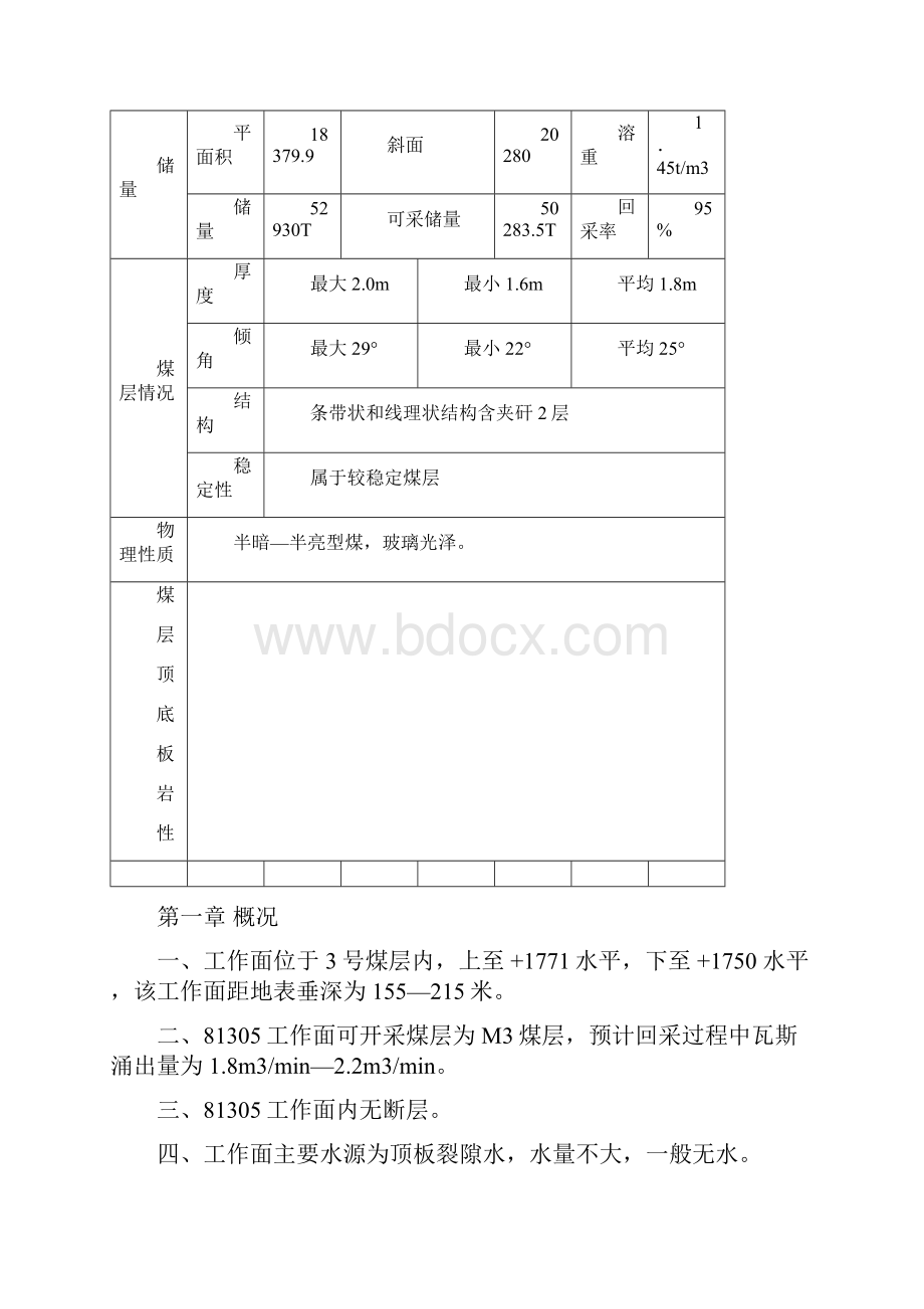 81305工作面回采作业规徎Word文档格式.docx_第3页