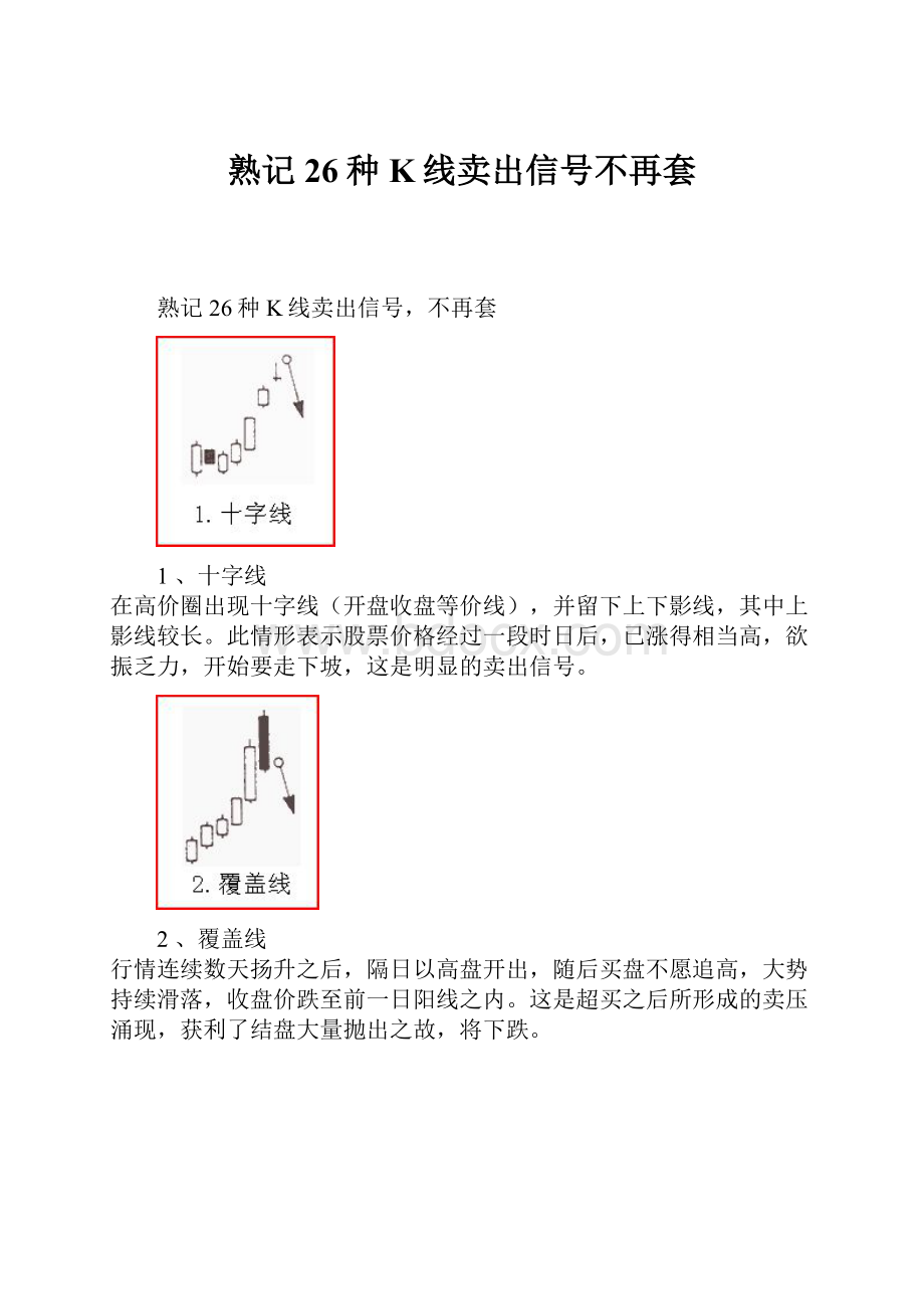 熟记26种K线卖出信号不再套.docx_第1页