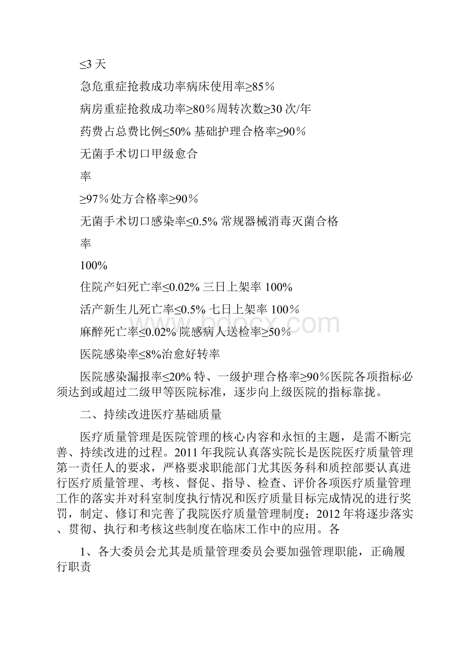 XX人民医院年医疗质量管理和持续改进实施方案1docWord文档下载推荐.docx_第2页