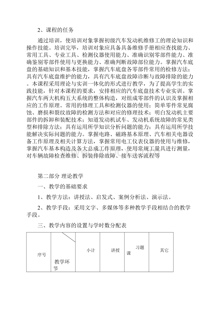 汽车修理工培训计划.docx_第2页