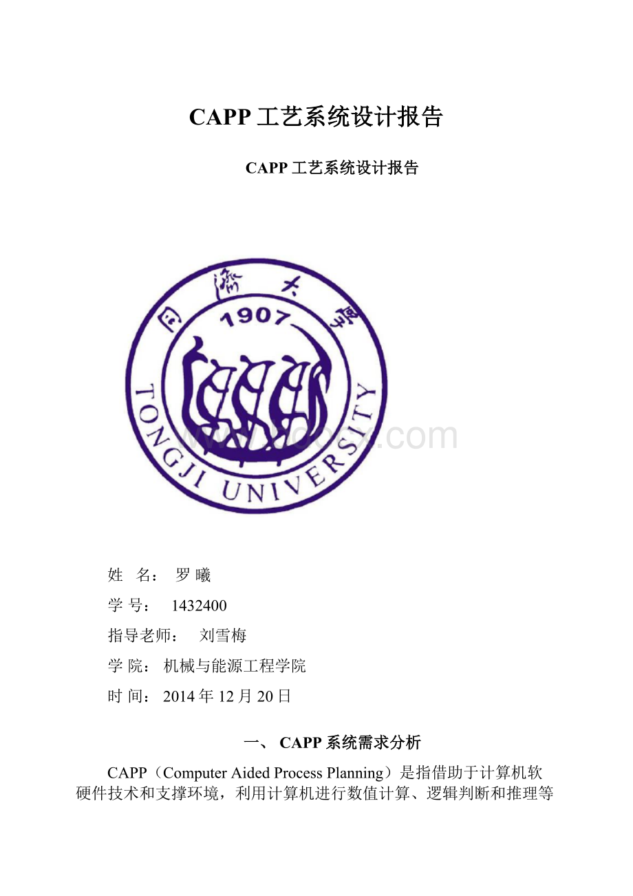 CAPP工艺系统设计报告.docx_第1页