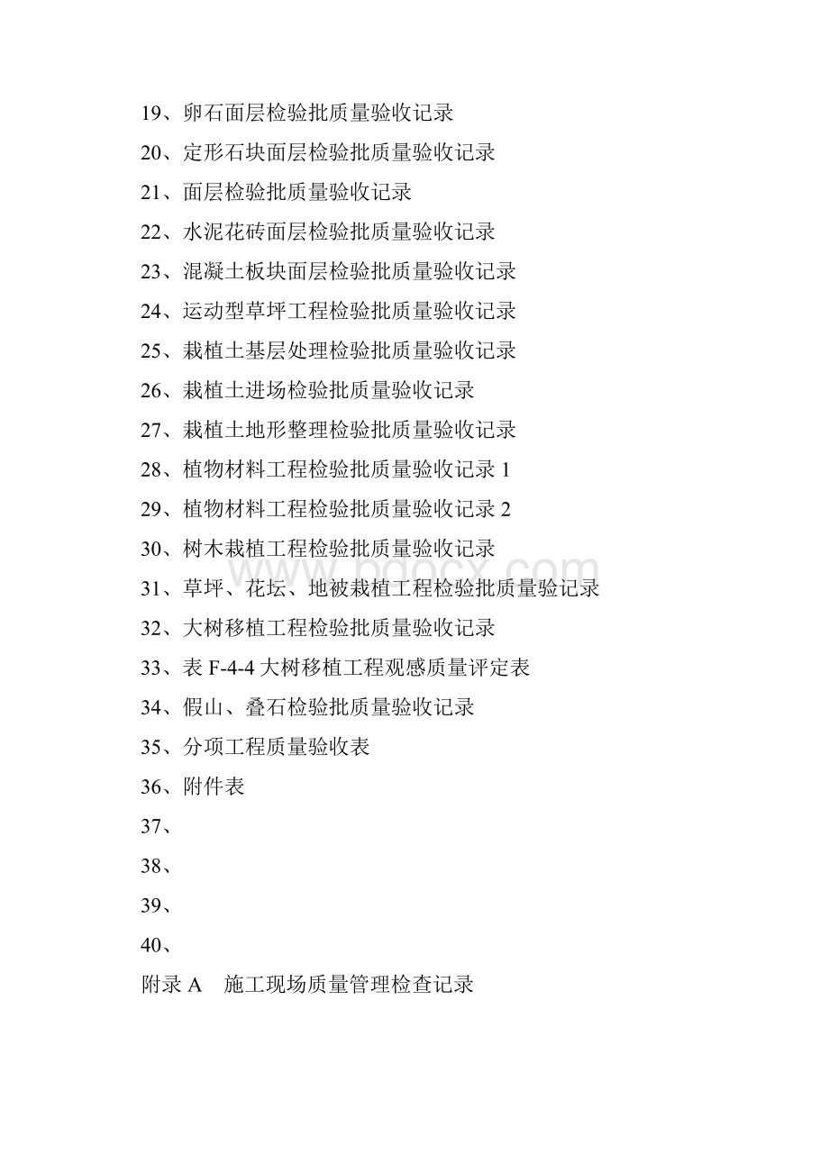 园林绿化工程验收标准检验批表格试行Word文档格式.docx_第2页