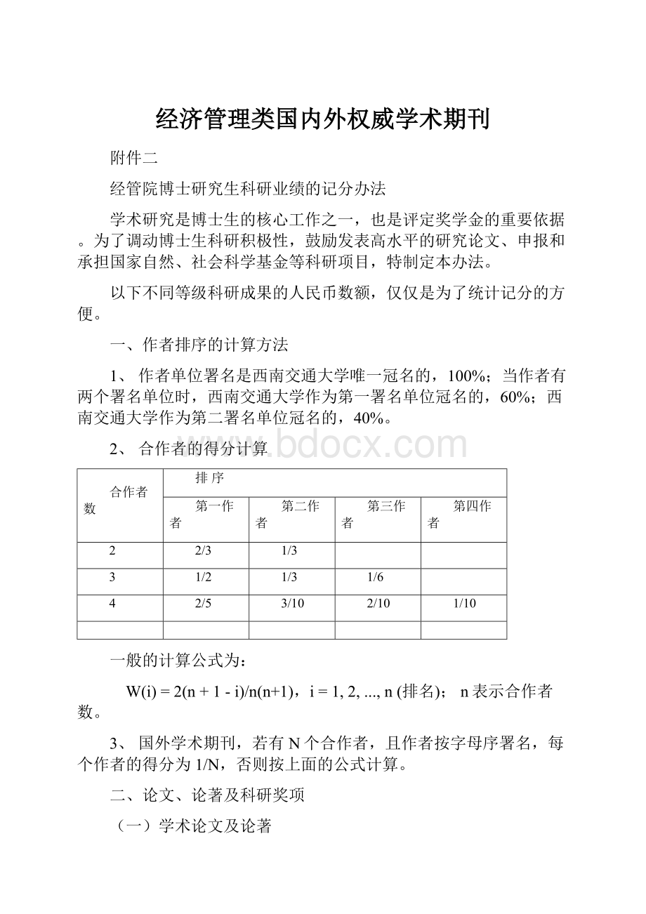 经济管理类国内外权威学术期刊.docx