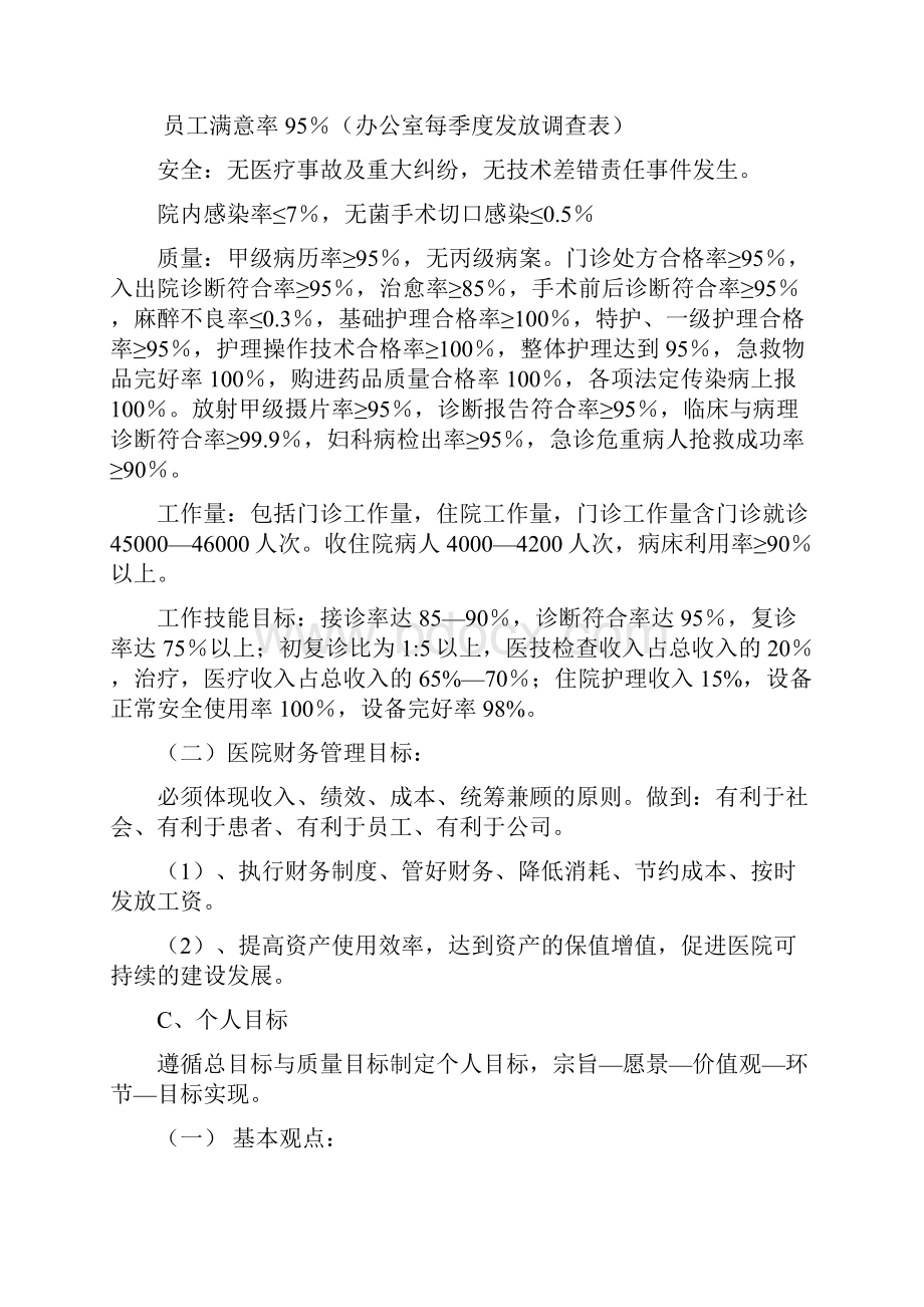 XX民营医院目标责任管理实施方案18页.docx_第3页