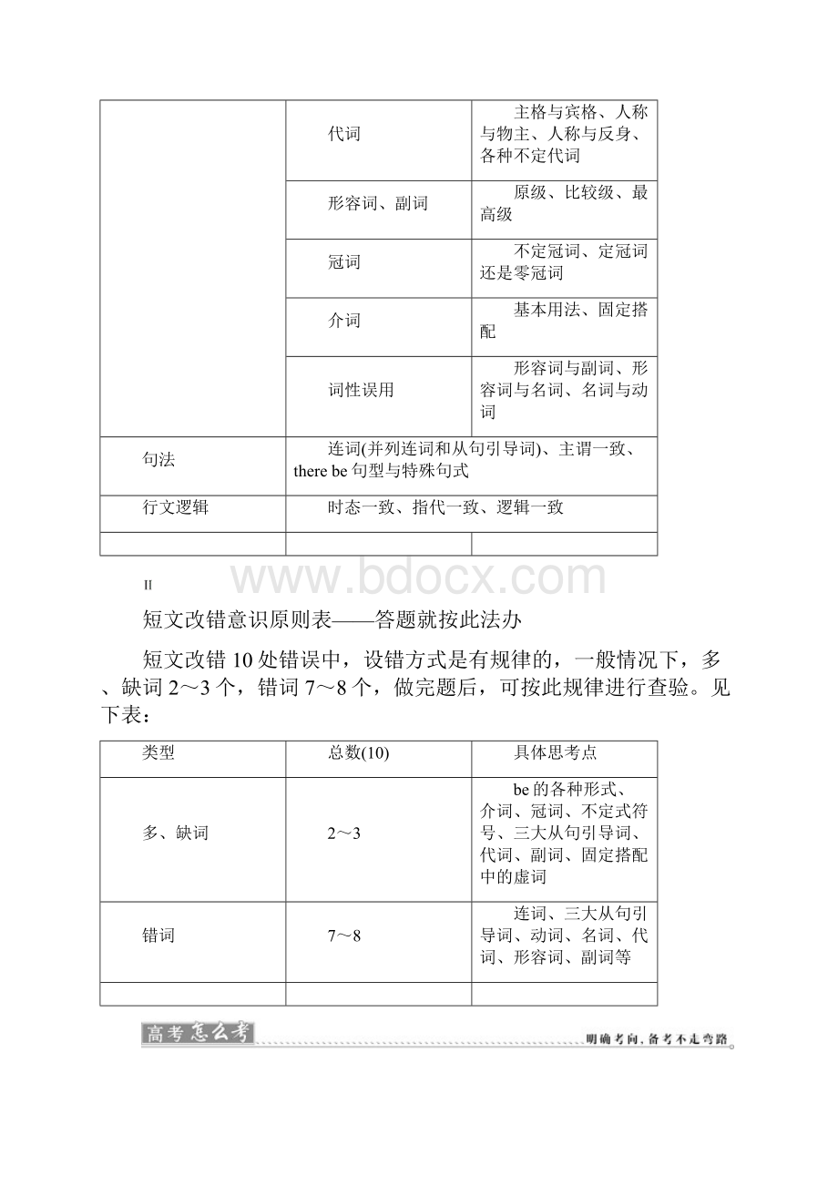 届高考英语总复习练习专题1第2讲 短文改错 Word版含答案.docx_第2页