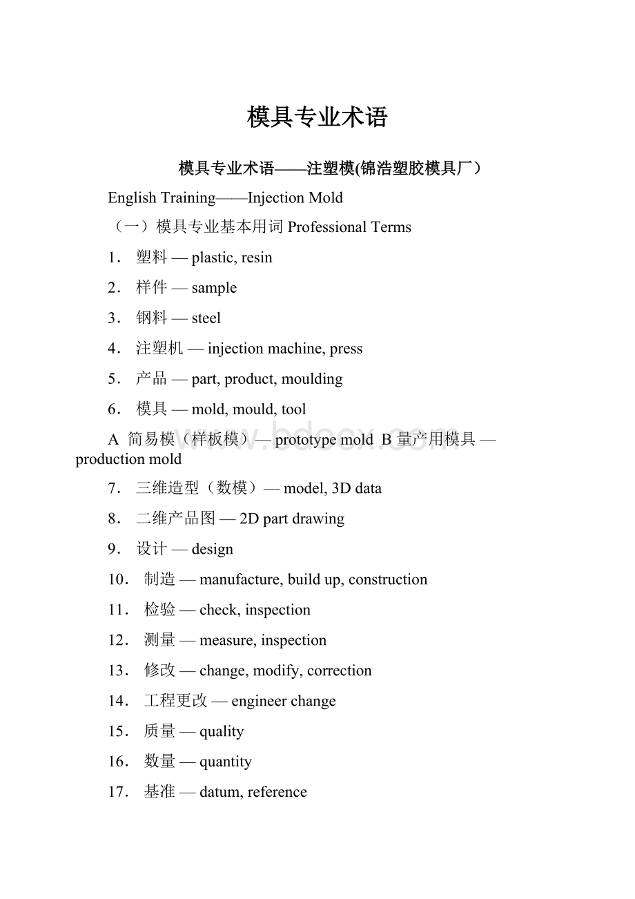 模具专业术语.docx_第1页