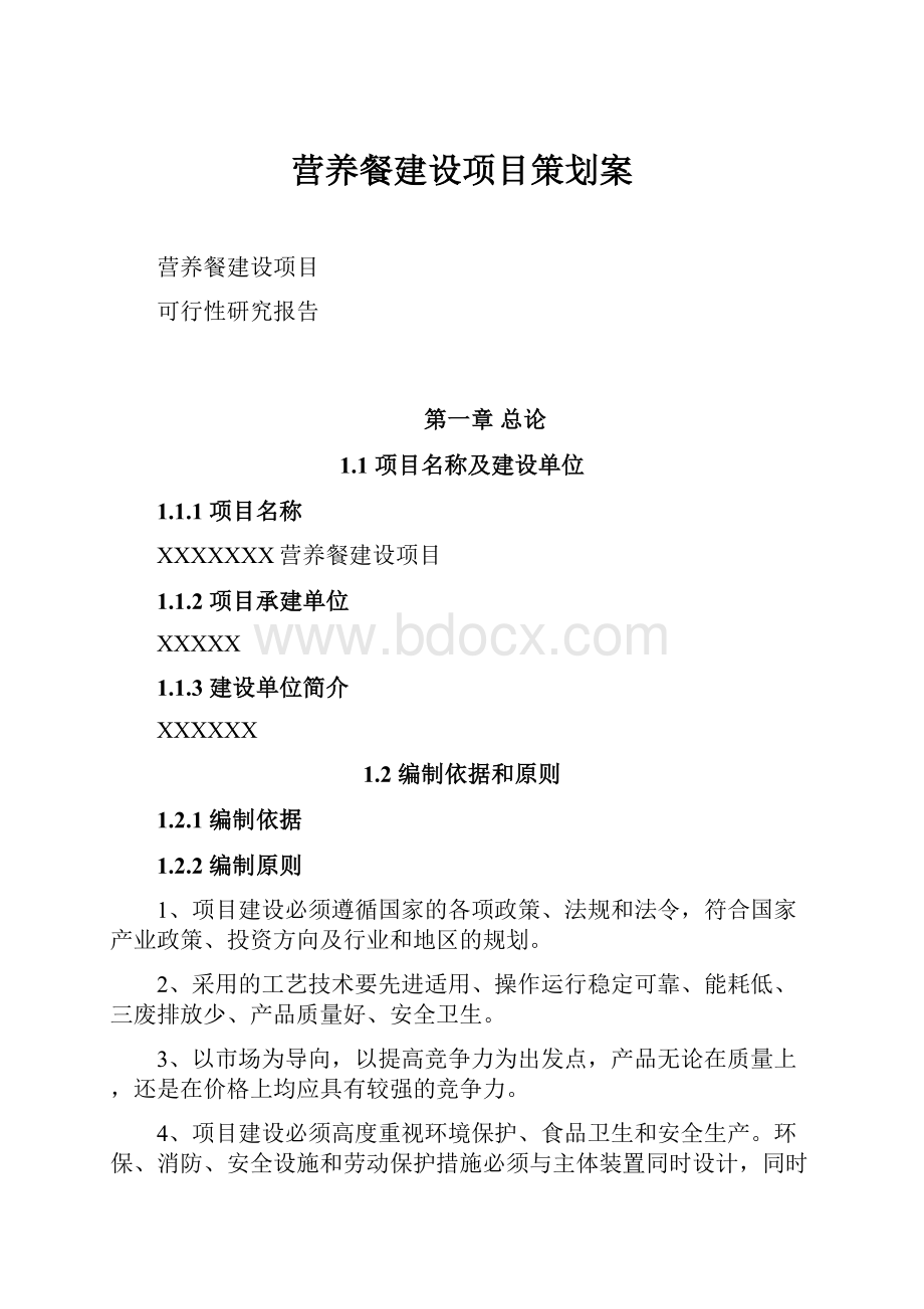 营养餐建设项目策划案.docx