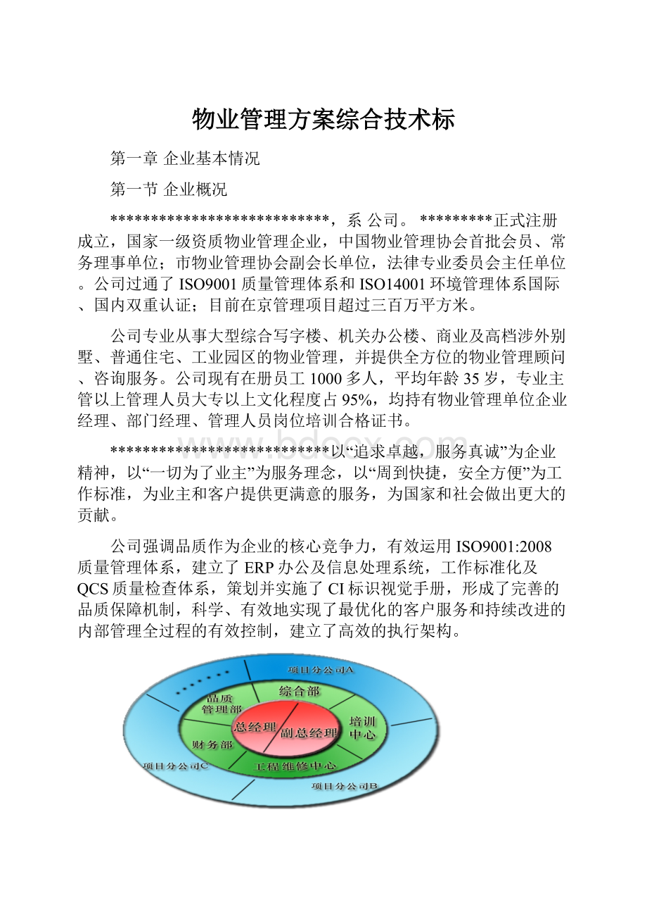 物业管理方案综合技术标.docx_第1页