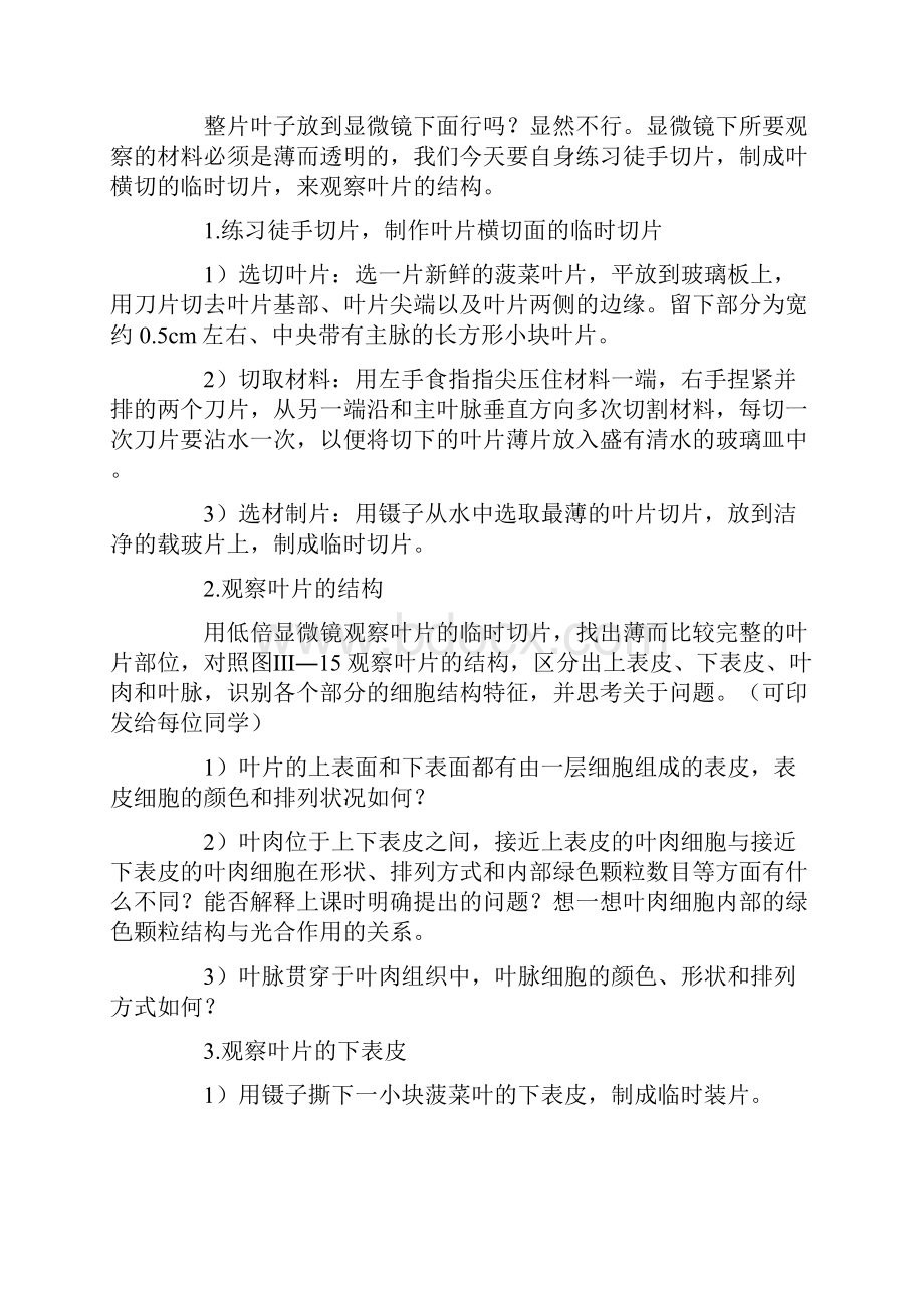 叶片的结构教案文档格式.docx_第2页