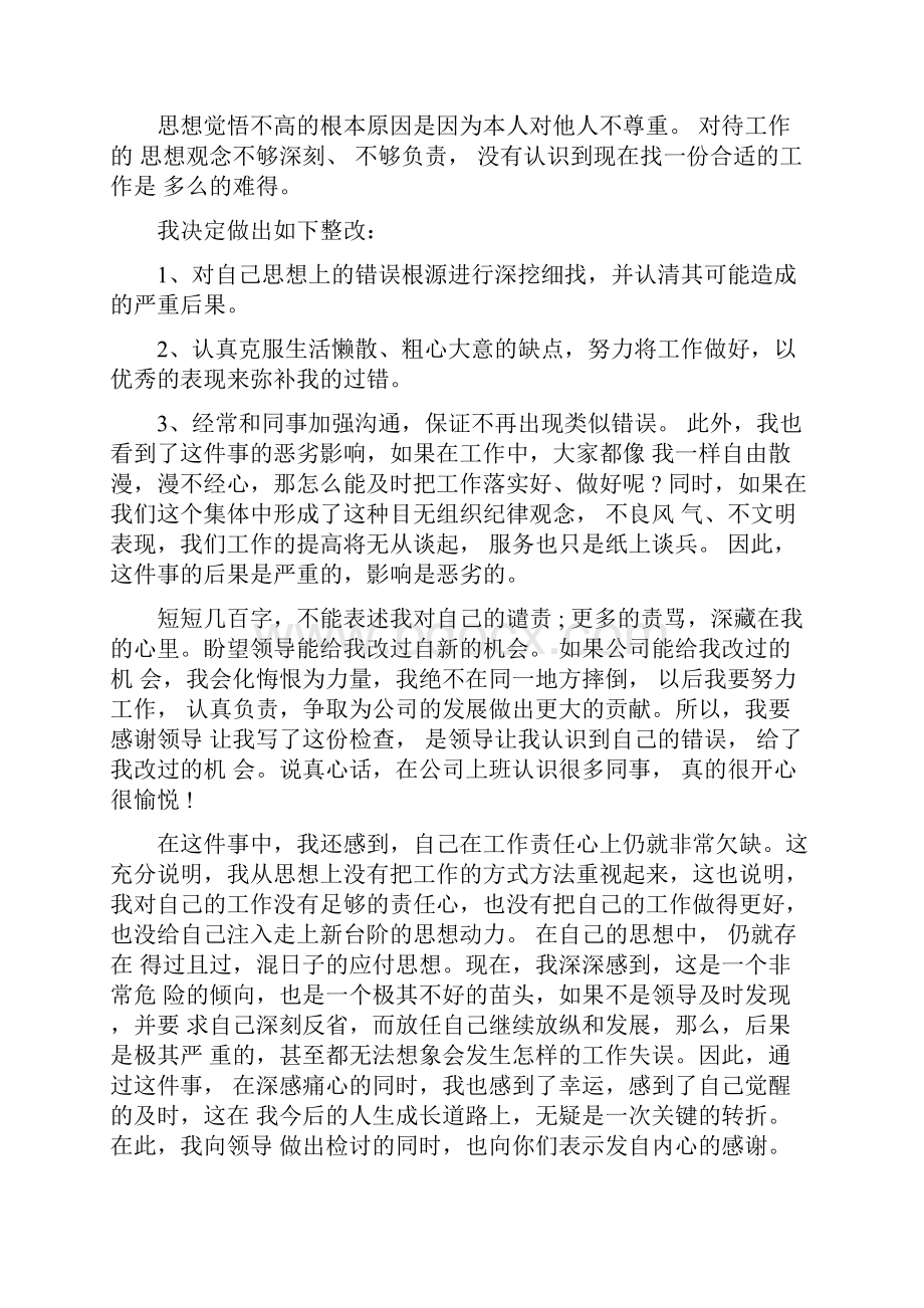 工作检讨书自我反省3000字.docx_第2页