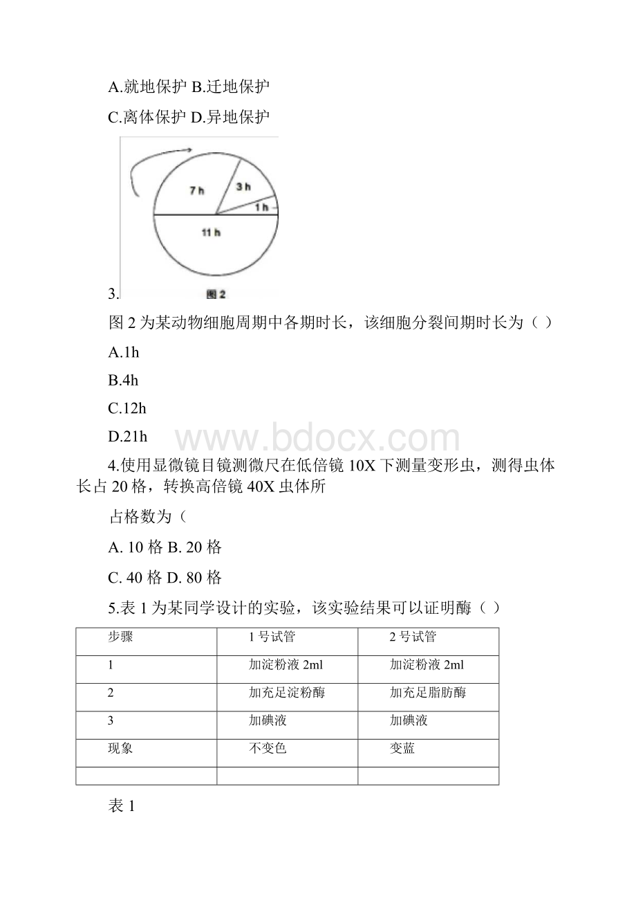 上海高中学业水平考试生命科学生物等级考真题卷.docx_第2页