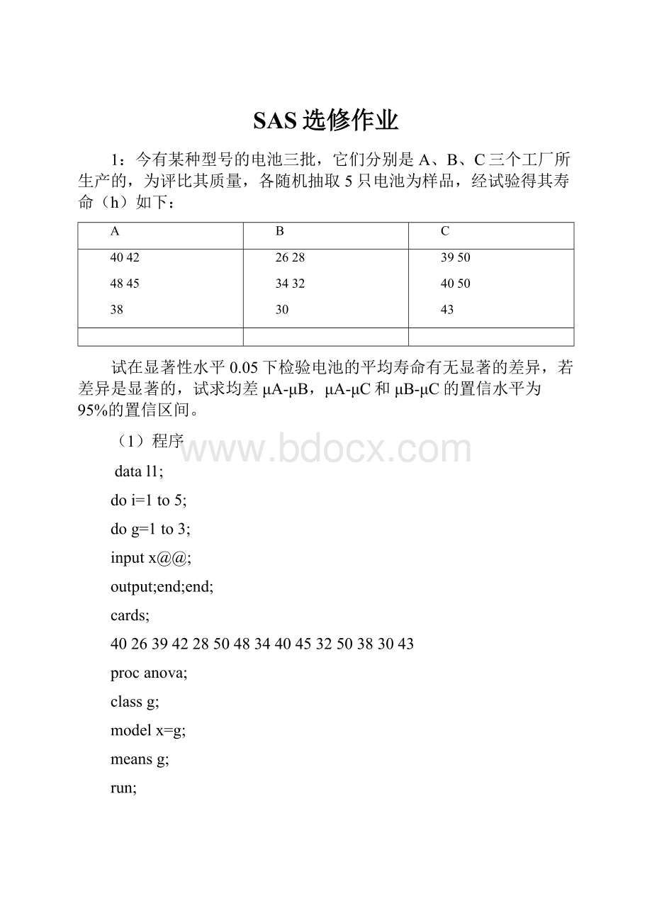 SAS选修作业.docx