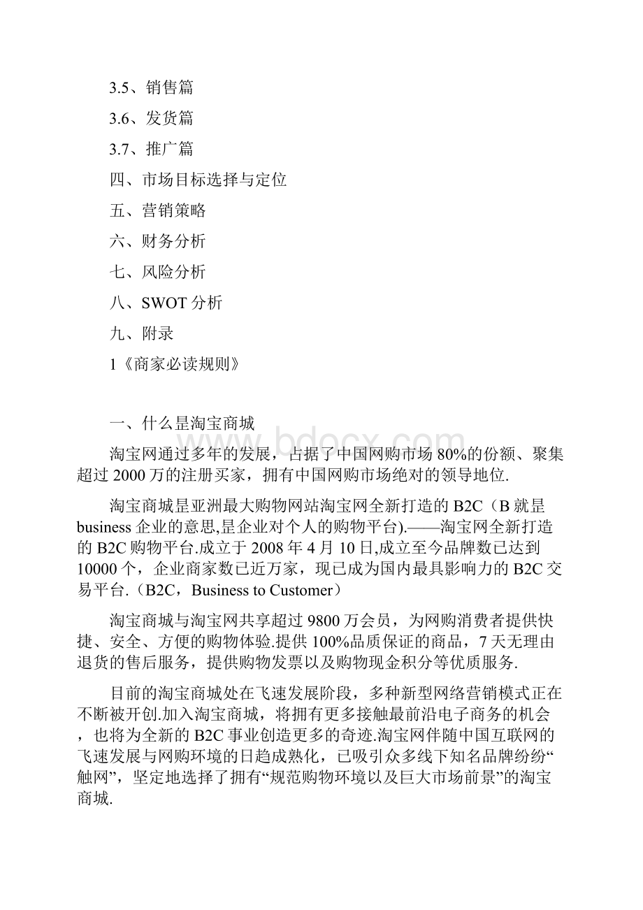 XX企业入驻天猫商城电子商务实施项目可行性研究报告Word格式文档下载.docx_第2页