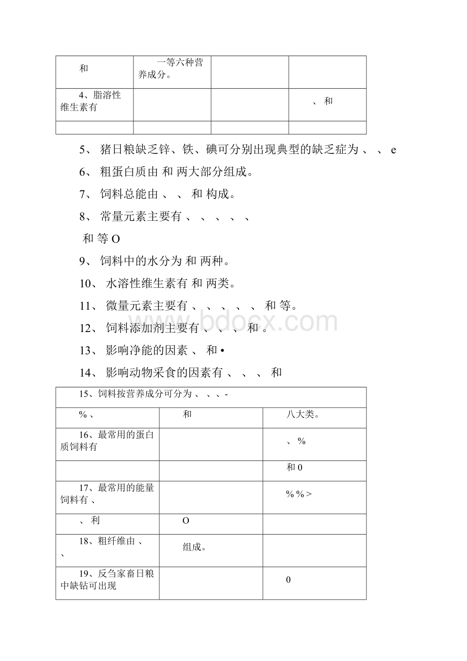 最新中职畜禽营养与饲料练习题库.docx_第3页