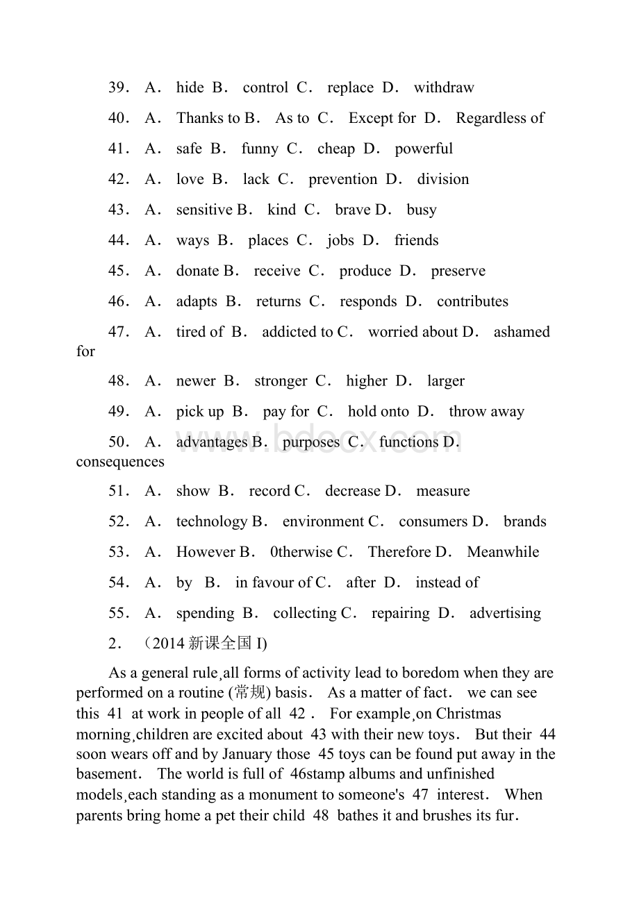 高考英语专项复习完形填空说明文类文档格式.docx_第2页