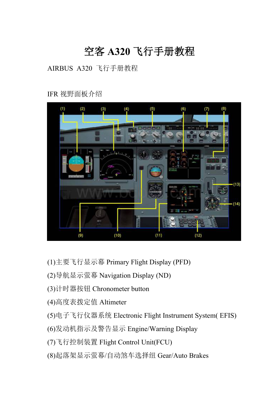 空客A320飞行手册教程Word文件下载.docx