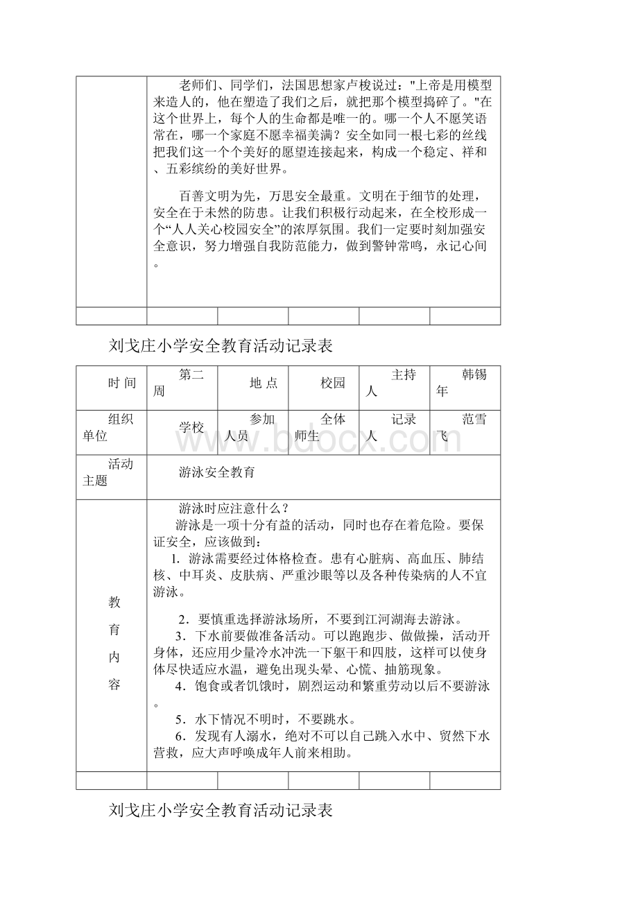 全校安全活动记录110周9.docx_第3页