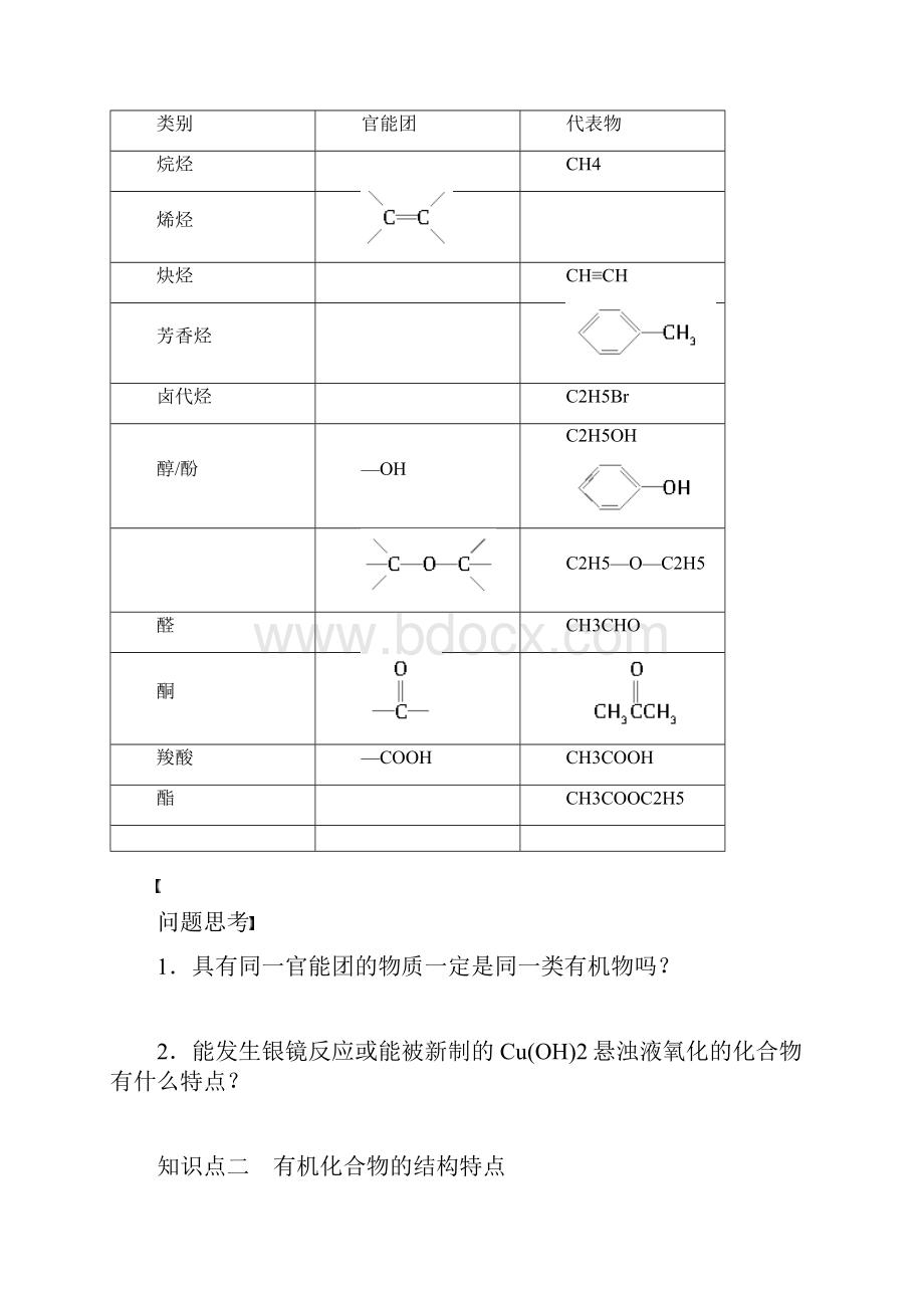 广西专用届高考化学一轮复习 第十二章 有机化学基础选考学案.docx_第2页