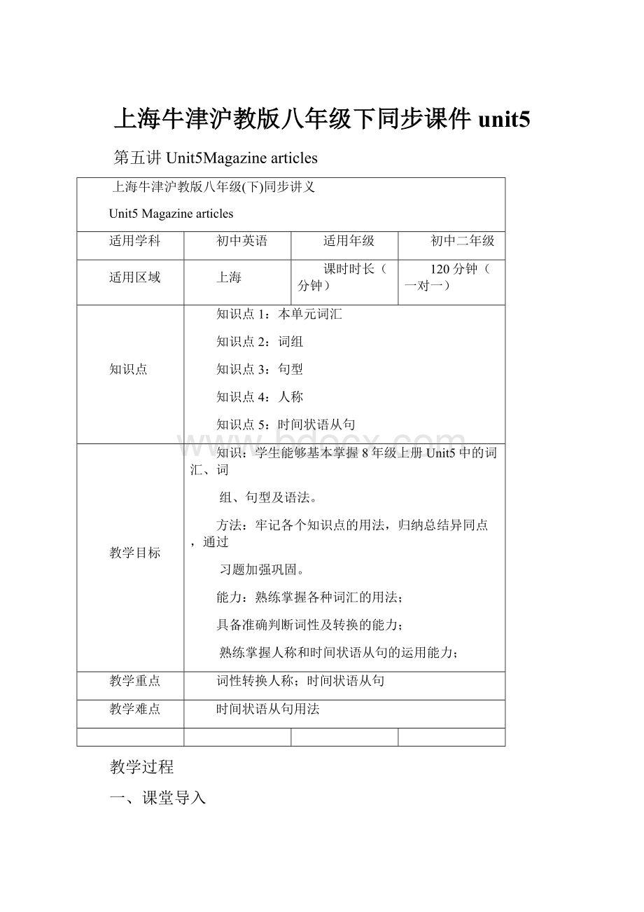 上海牛津沪教版八年级下同步课件unit5.docx_第1页