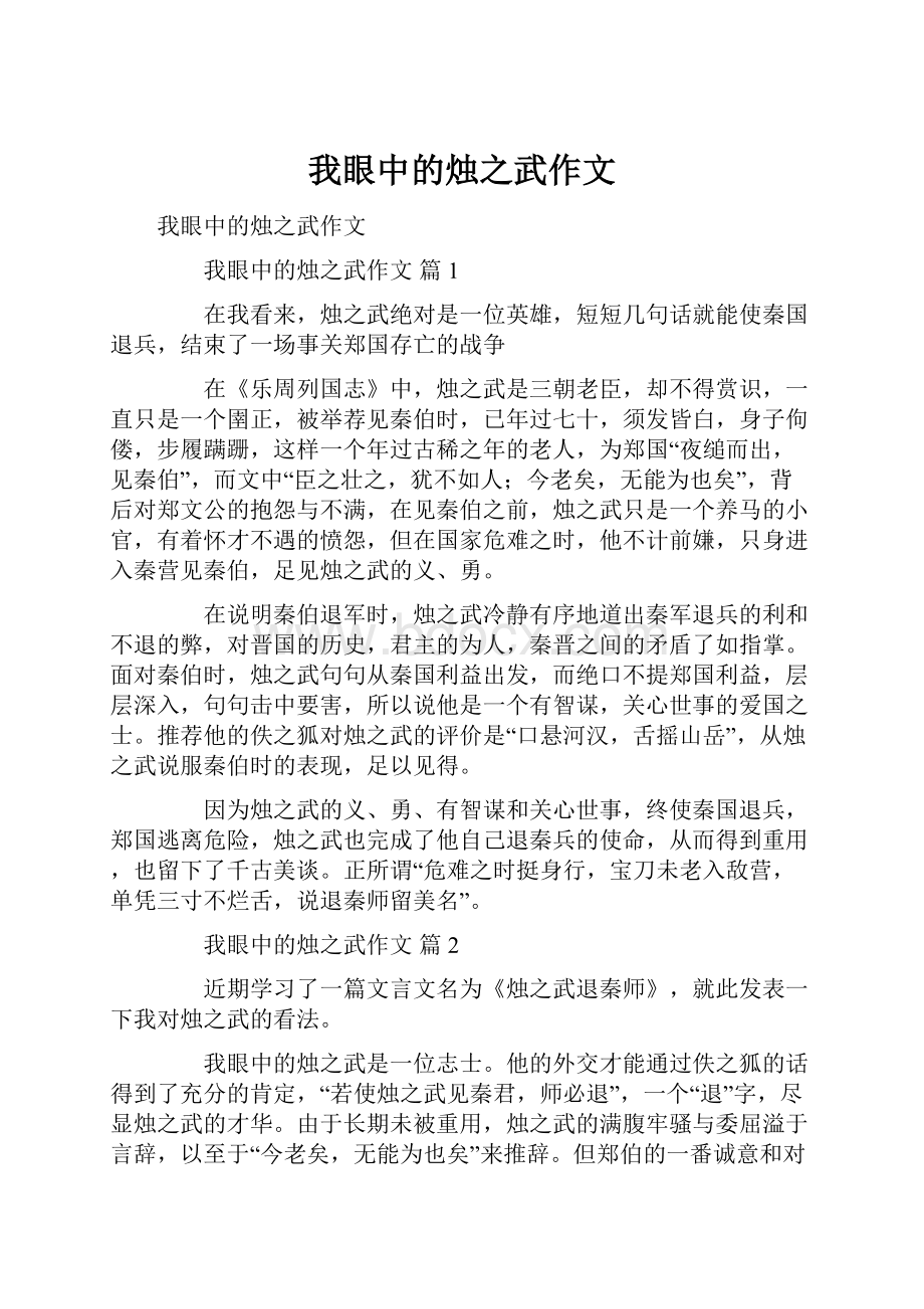 我眼中的烛之武作文文档格式.docx