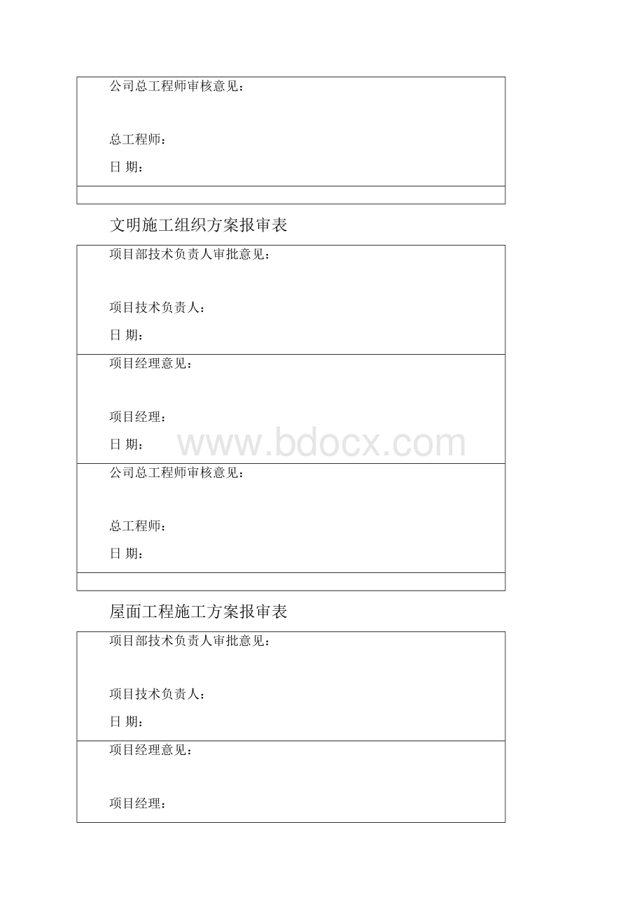 工程施工组织设计方案内审表Word格式.docx_第3页